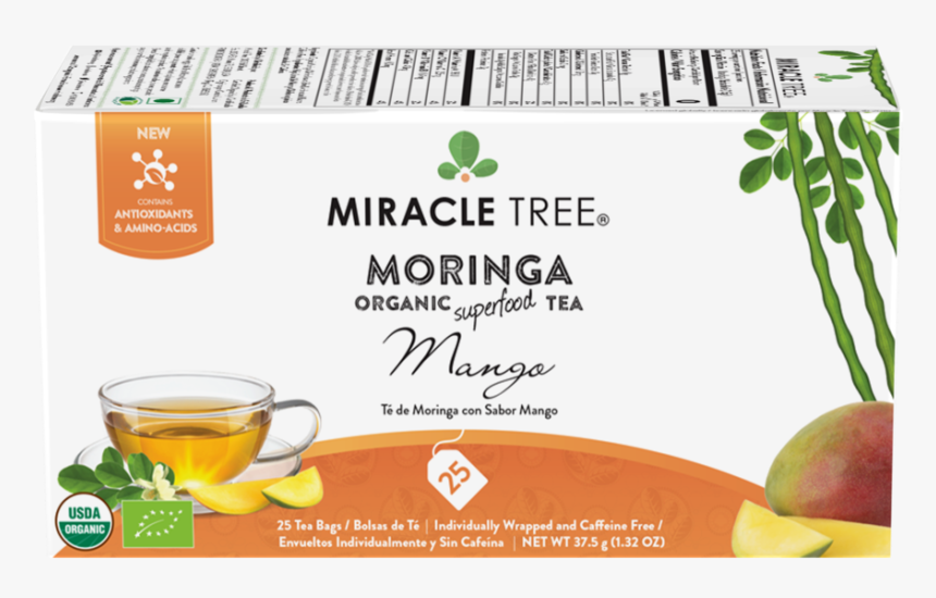 Organic Moringa Tea, Mango - Green Tea With Moringa, HD Png Download, Free Download