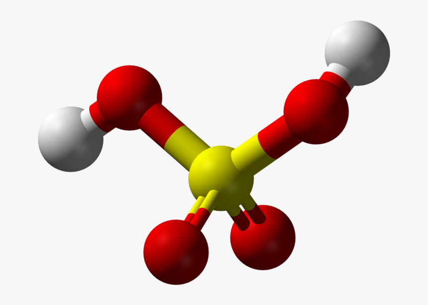 Key Difference Between Muriatic And Sulfuric Acid - Sulfuric Acid Ball And Stick Model, HD Png Download, Free Download