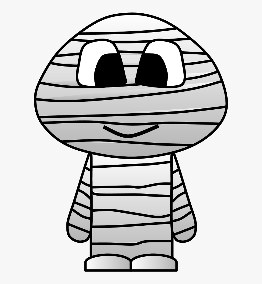 Mummy, Bandages, Big Eyes, Cartoon Person - Outline Of Planet, HD Png Download, Free Download