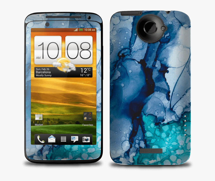 Burbujas Azules Vinilo One X - Display Htc One S, HD Png Download, Free Download