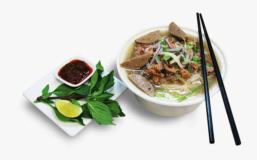 Beef Noodle Soup With Meat Ball - Transparent Pho Png, Png Download, Free Download