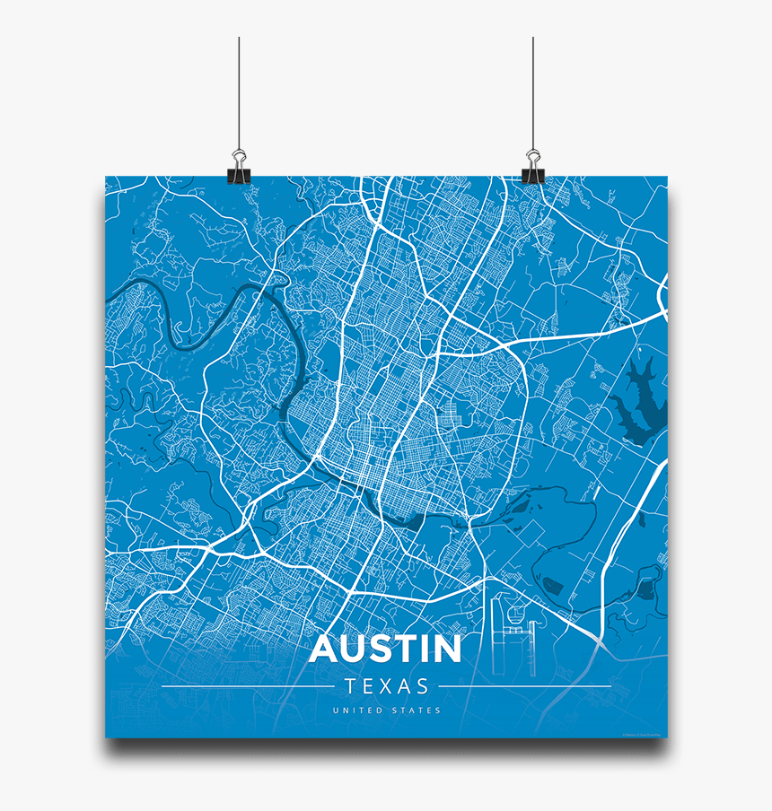 Blue Austin Map, HD Png Download, Free Download