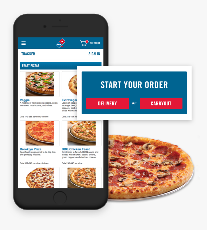 Domino"s Mobile Application - Domino's Pizza Application, HD Png Download, Free Download