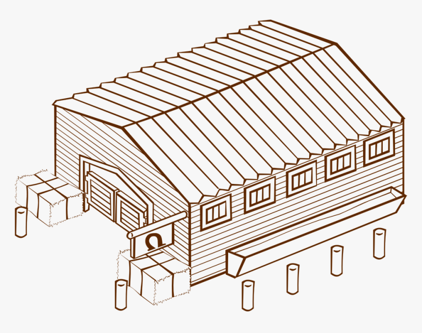 Shack, Wooden House, Shed, Warehouse, Store - Stable Clip Art, HD Png Download, Free Download