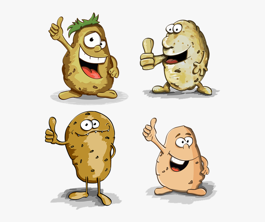 Potato, Thumbs Up, Potatoes, Character, Cartoon, Cute - Laughing Potato, HD Png Download, Free Download