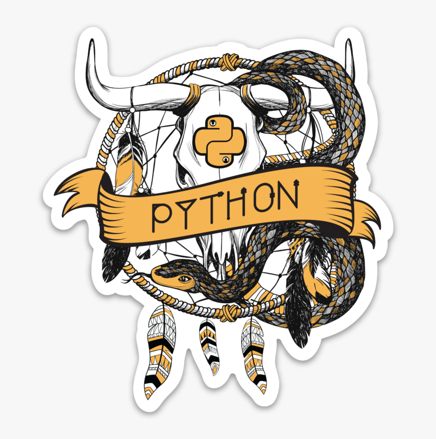 Transparent Python Clipart - Bull Skull And Snake Tattoo, HD Png Download, Free Download