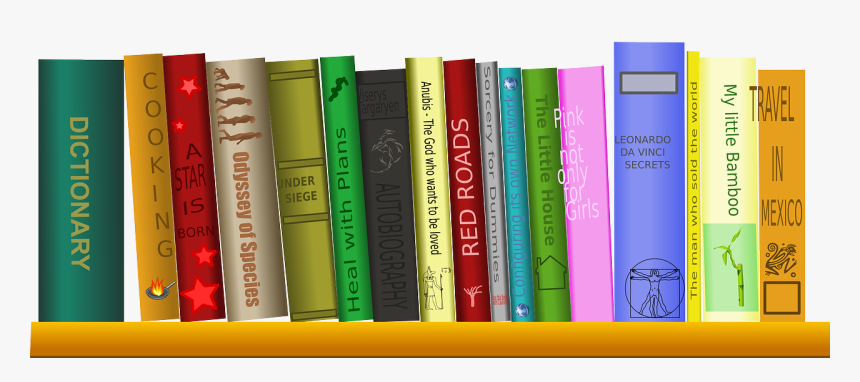 Books On Shelf Png - Books On Shelf Clipart, Transparent Png, Free Download