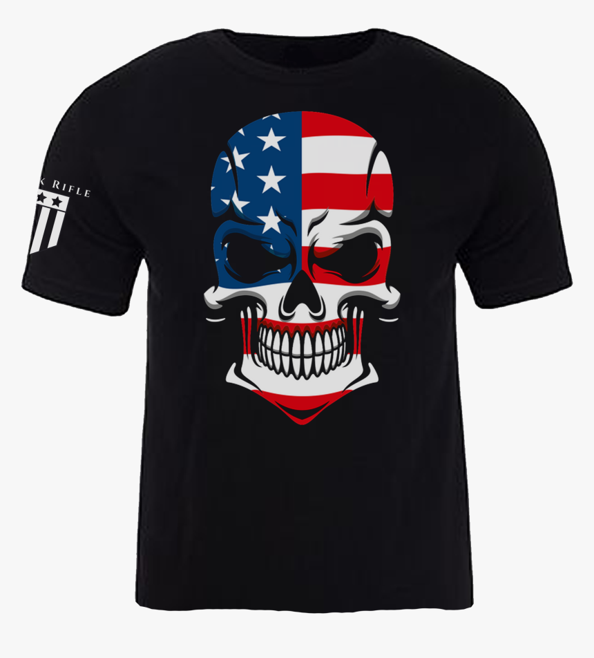 American Skull Flag Patriotic, HD Png Download - kindpng