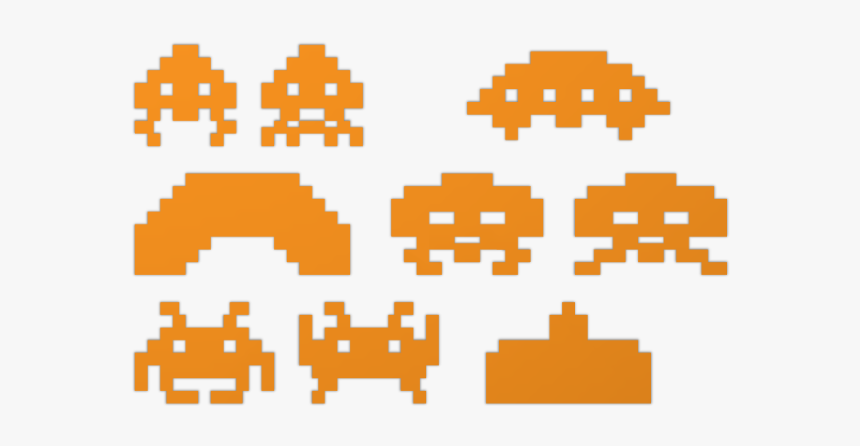 3d Design By Odds And Ends Sep 6, - Space Invaders Orange Transparent, HD Png Download, Free Download