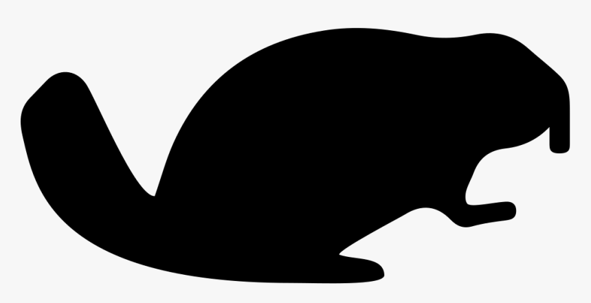 Beaver Facing Right - Black Beaver Png, Transparent Png, Free Download