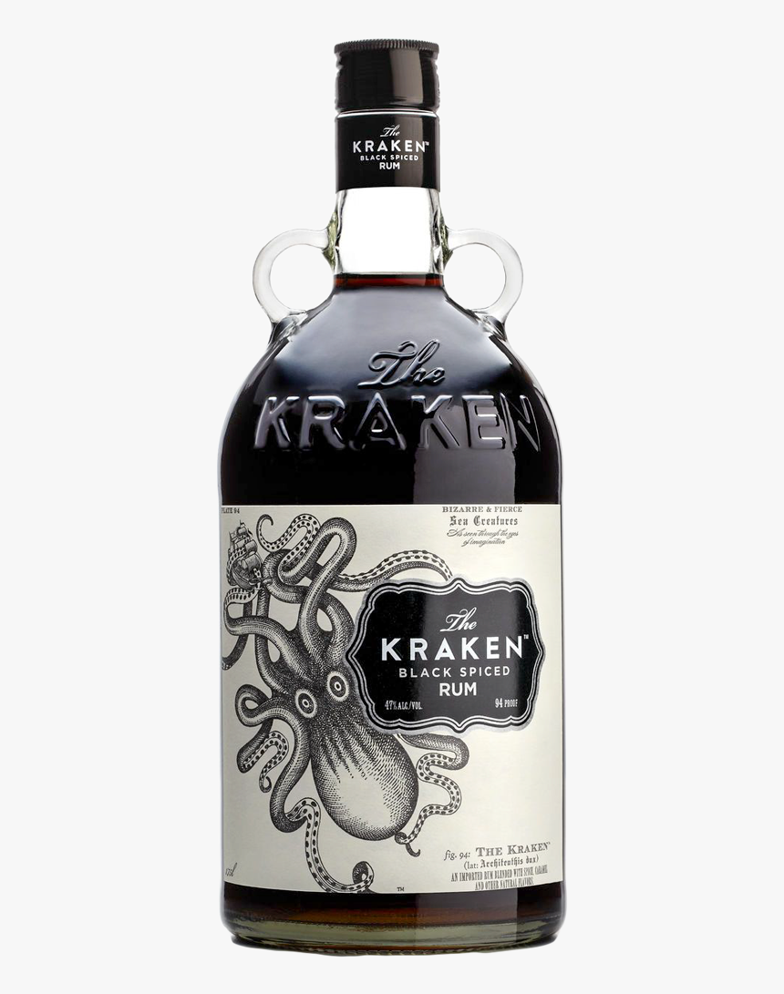 The Kraken Black Spiced Rum - Kraken Spiced Rum, HD Png Download - kindpng