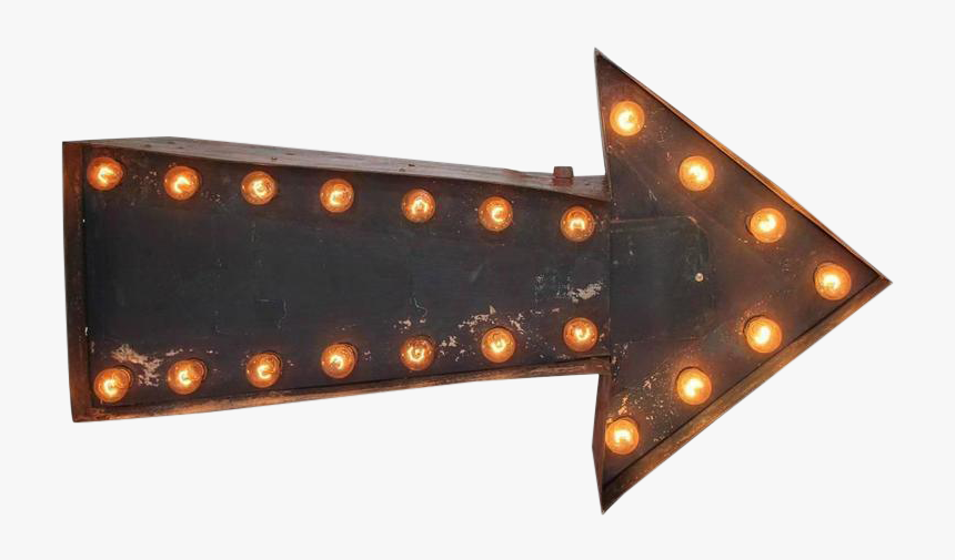 vintage lighted arrow sign