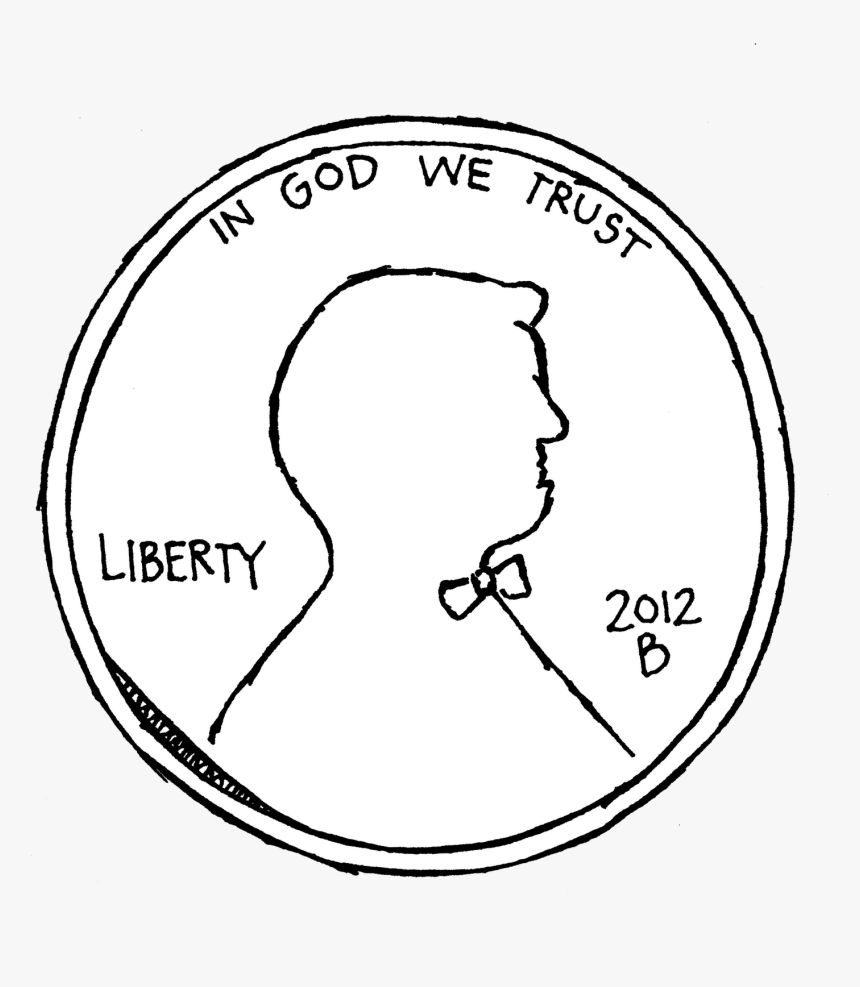 Penny Clipart Front Coin Penny Drawing Easy, HD Png Download kindpng