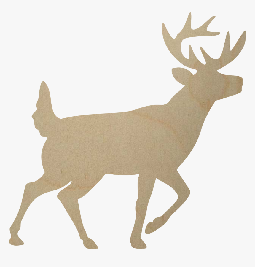 Wooden Buck Deer Cutout Shape - Plywood Deer Antlers, HD Png Download, Free Download