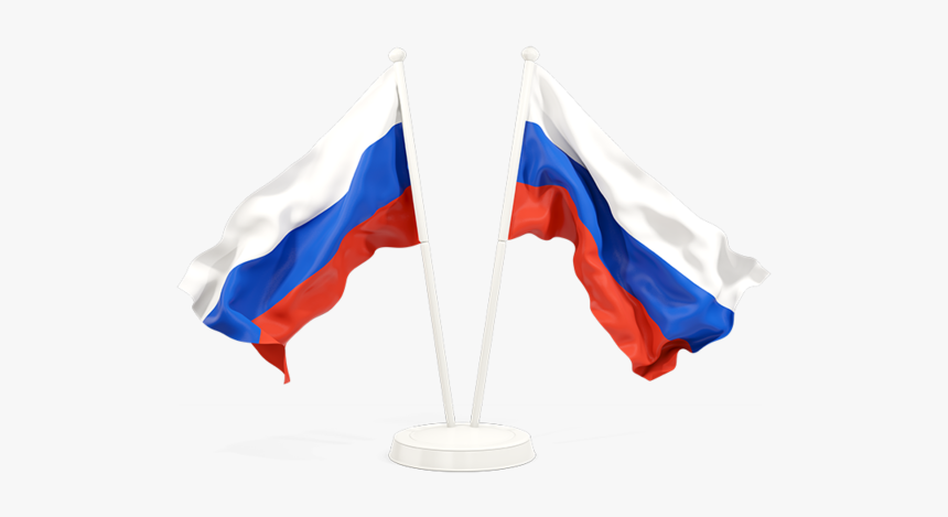 Two Waving Flags - Russian Flag Waving Png, Transparent Png, Free Download