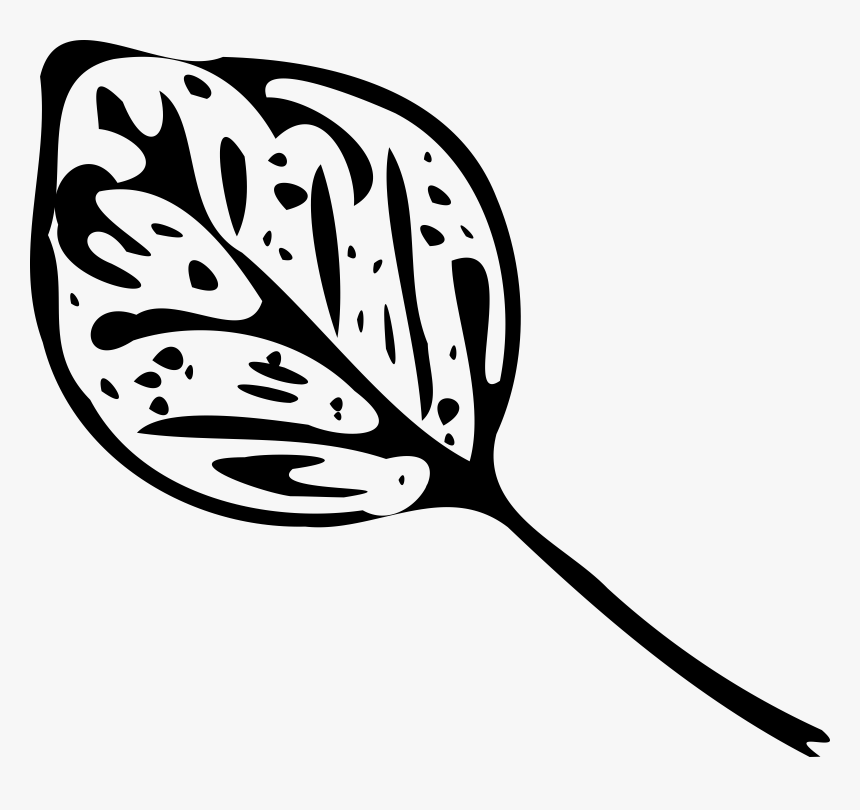 Leaf Clip Arts - Line Art Of Leaf Png, Transparent Png, Free Download