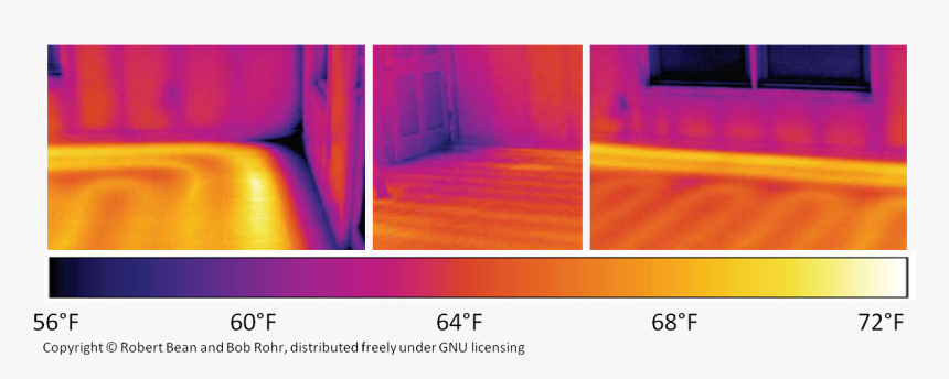 Thermography Low Temperature Radiant Heating - Floor Heating Temperature, HD Png Download, Free Download