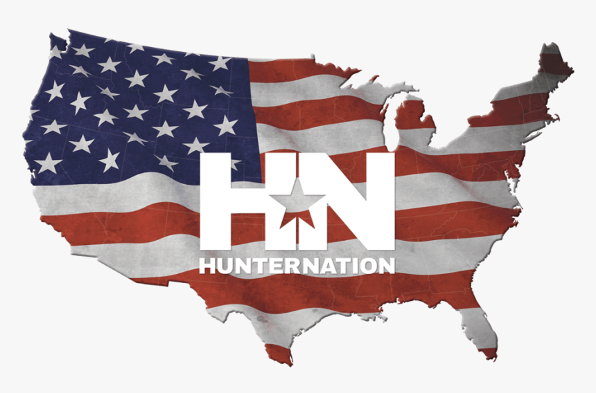 Hunter Nation Usa Map White - People, HD Png Download, Free Download