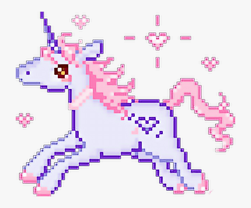 Pixel Kawaii Cute Pink Aesthetic Unicorn Pony Tumblr Pixel Art Kawaii