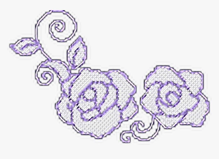 Rose Pixel Purple Border Kawaii Freetoedit Drawing - Pixel Kawaii Border Transparent, HD Png Download, Free Download