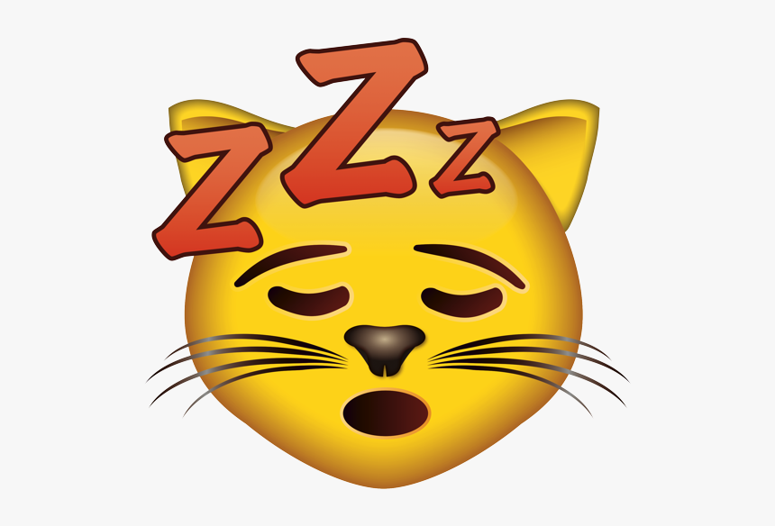 Sleeping Cat Emoji, HD Png Download, Free Download