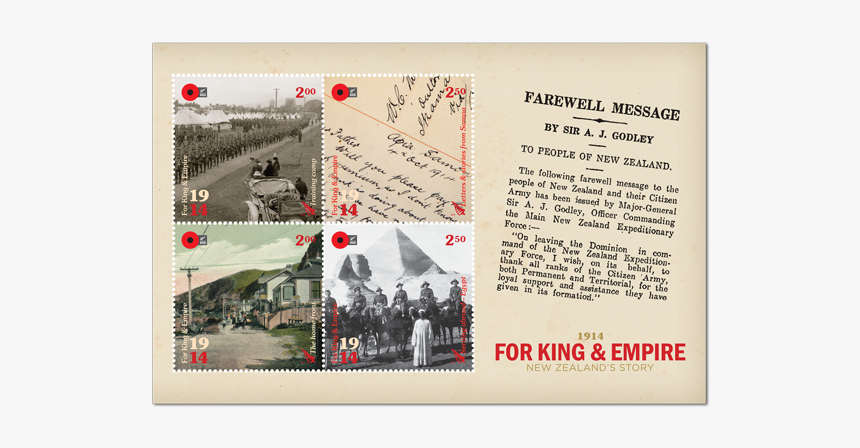 Ww1 4 Stamp Miniature Sheet - Selos Comemorativos Primeira Guerra Mundial, HD Png Download, Free Download