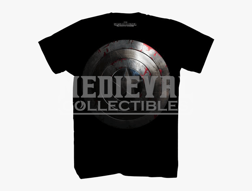 Winter Soldier Beaten Captain America Shield T Shirt - Captain America, HD Png Download, Free Download