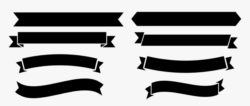 Black Banner Png Free Download Vector, Clipart, Psd - Banner Png Black And White, Transparent Png, Free Download