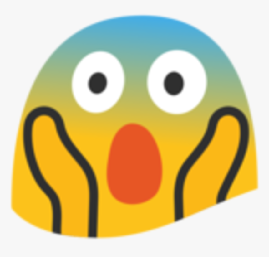 Screaming Smiley Face Transprent Png Free Download - Emoticon Png Asustado, Transparent Png, Free Download