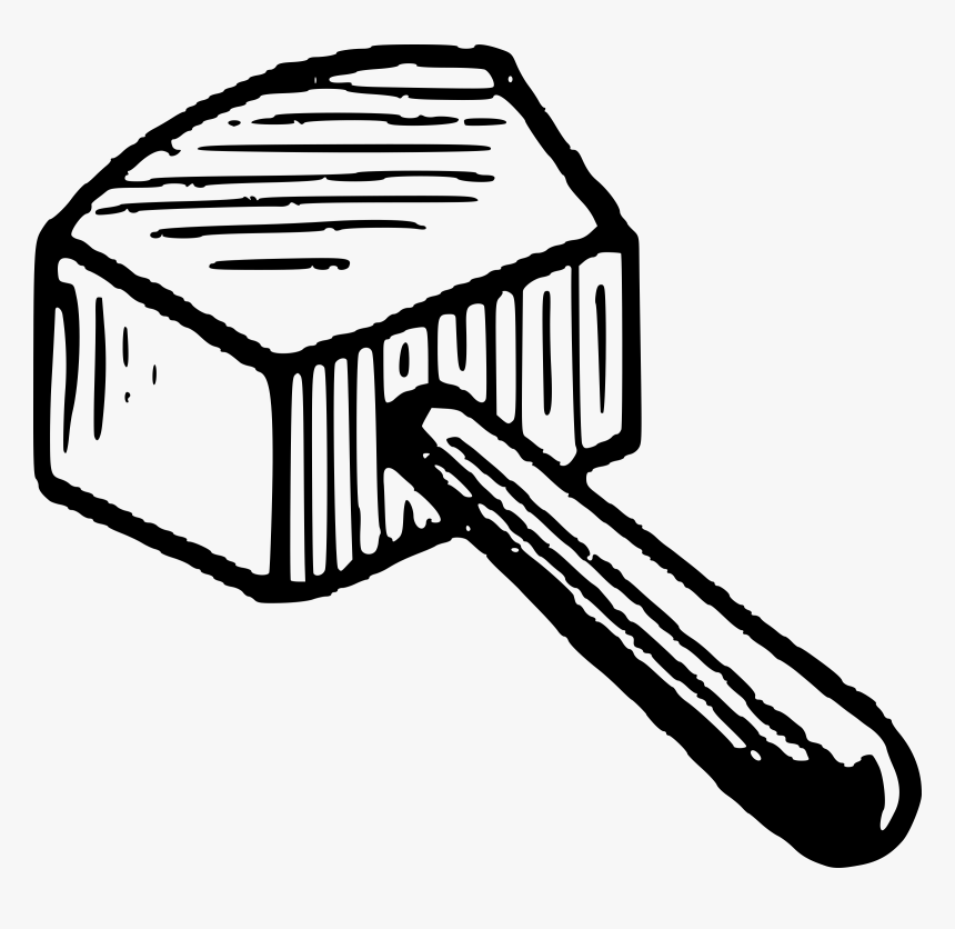 Mallet Hammer Tool Free Picture - Mallet Drawing, HD Png Download, Free Download