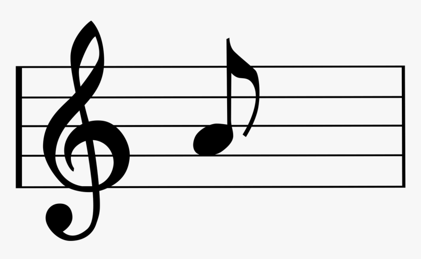 Treble Clef And Note - Music Staff, HD Png Download, Free Download