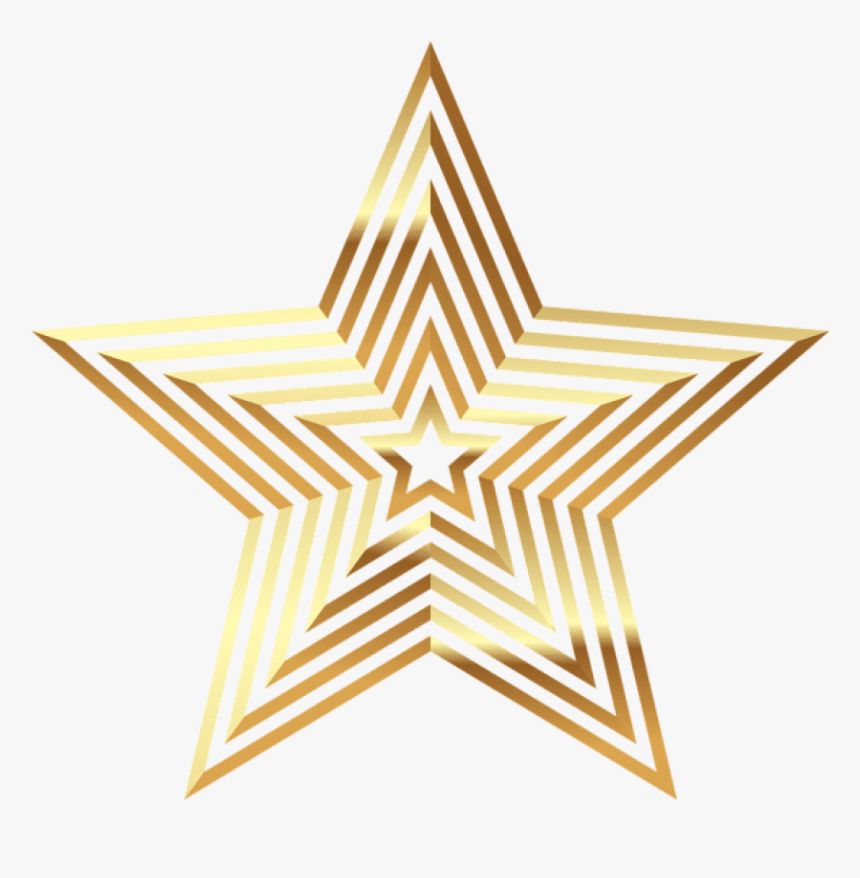 Free Png Download Gold Star Deco Clipart Png Photo - Clip Art, Transparent Png, Free Download