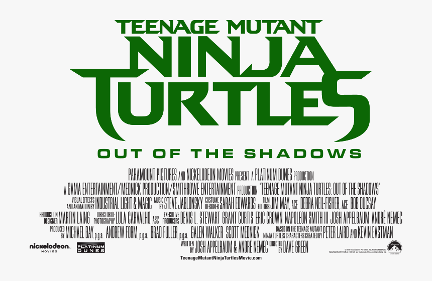 Tmnt 2 Logo Png Vector Free Library - Poster, Transparent Png, Free Download