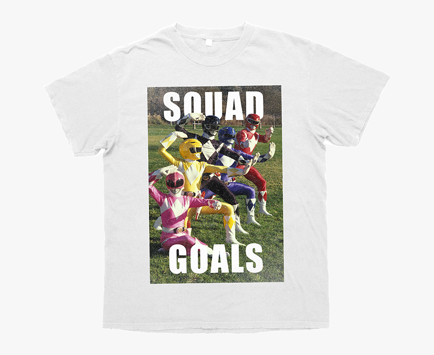 Squad Goals Power Rangers Tee - Mighty Morphin Power Rangers, HD Png Download, Free Download