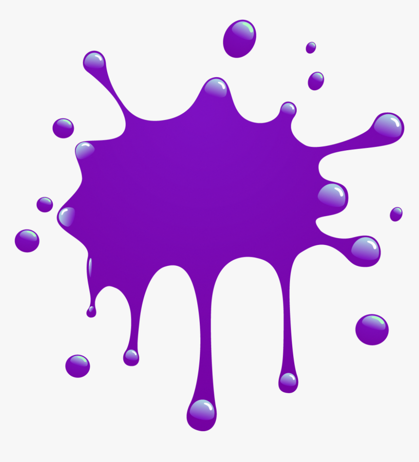 Purple Paint Splatter Clip Art, HD Png Download, Free Download