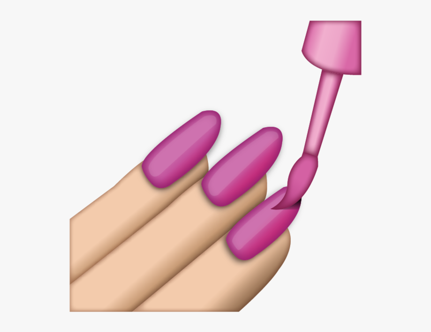 Nails Png Image - Painting Nails Emoji, Transparent Png, Free Download