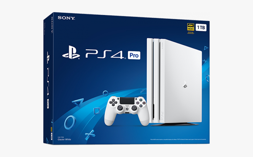 White Playstation 4 Pro 1tb 13093 - Much Is The Ps4 Pro, HD Png Download, Free Download