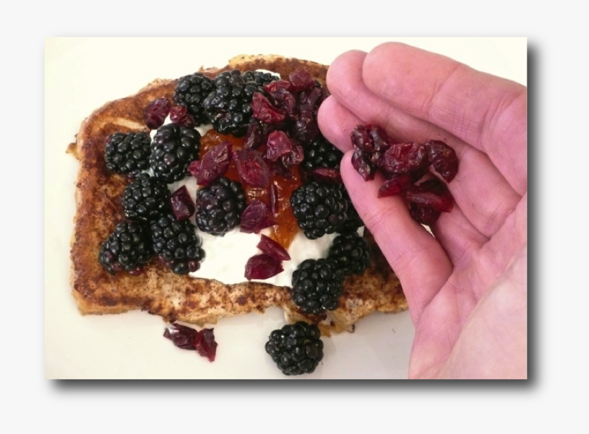 French Toast With Yogurt, Fresh Fruit & Jam - Blackberry, HD Png Download, Free Download