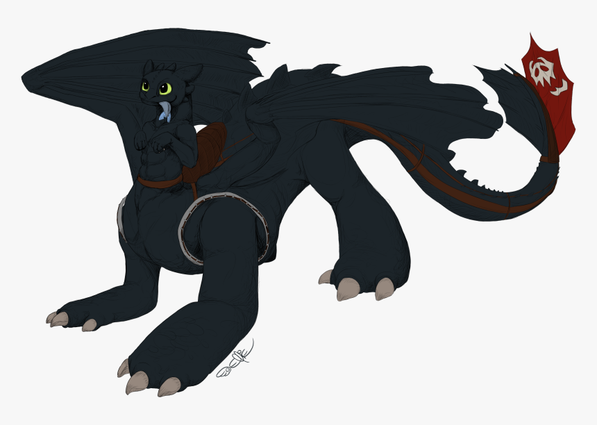 Toothless Png No Background - Toothless As A Wolf, Transparent Png, Free Download