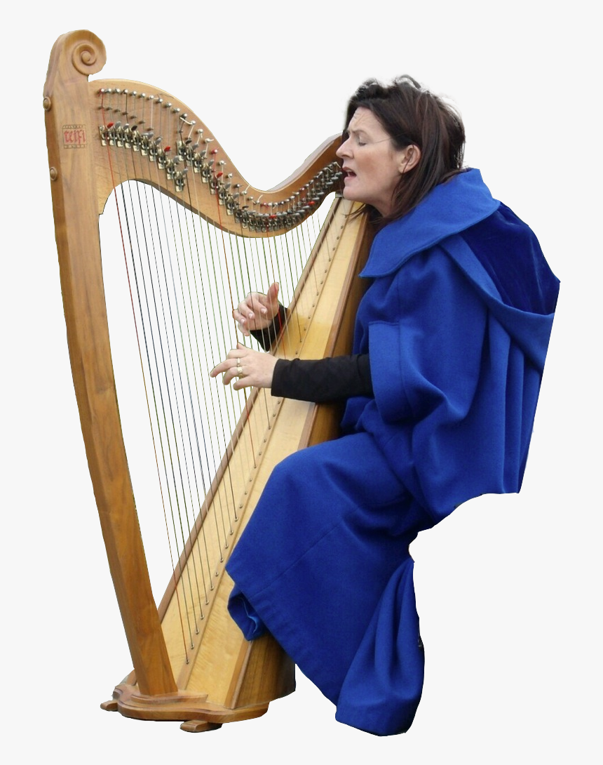 Lady Playing Harp Png, Transparent Png, Free Download