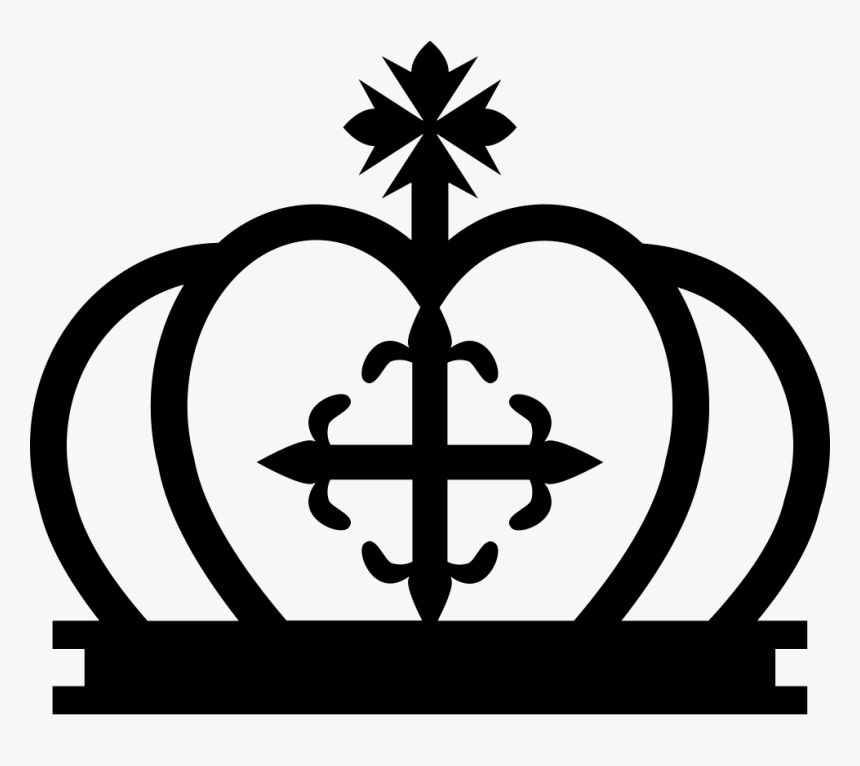 Royal Crown With A Top Cross For A Pope - Small Black King Crown, HD Png Download, Free Download