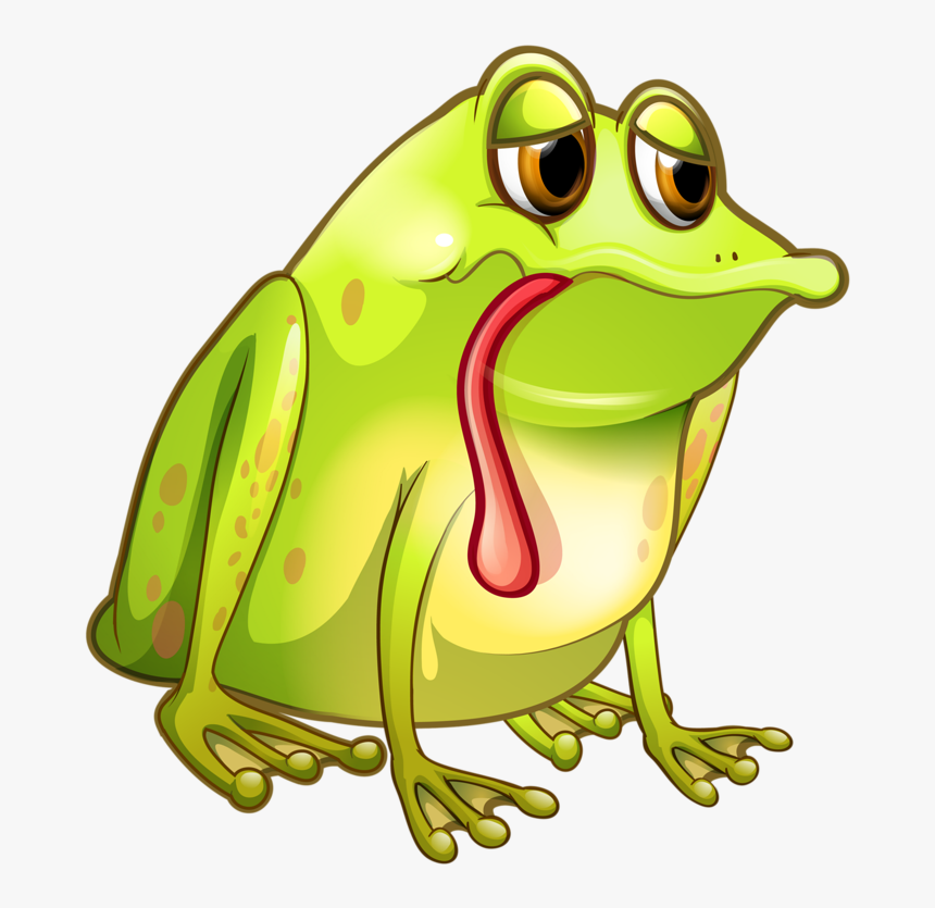 Png Pinterest Frogs - Cartoon Tired Frog, Transparent Png, Free Download