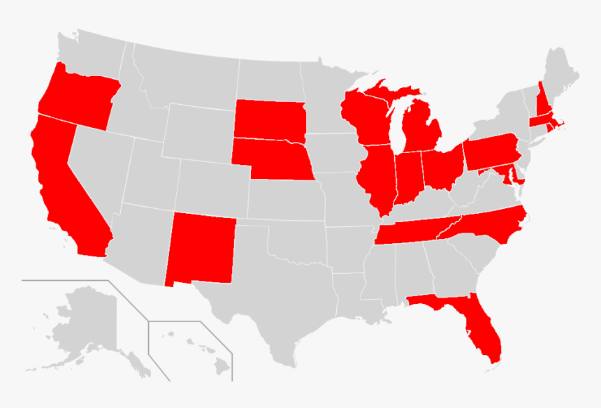 Republican Presidential Primary Results, 1972 - States With Red Flag Laws, HD Png Download, Free Download