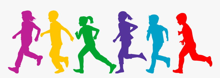 Running Kids - Kids Running Silhouette, HD Png Download, Free Download