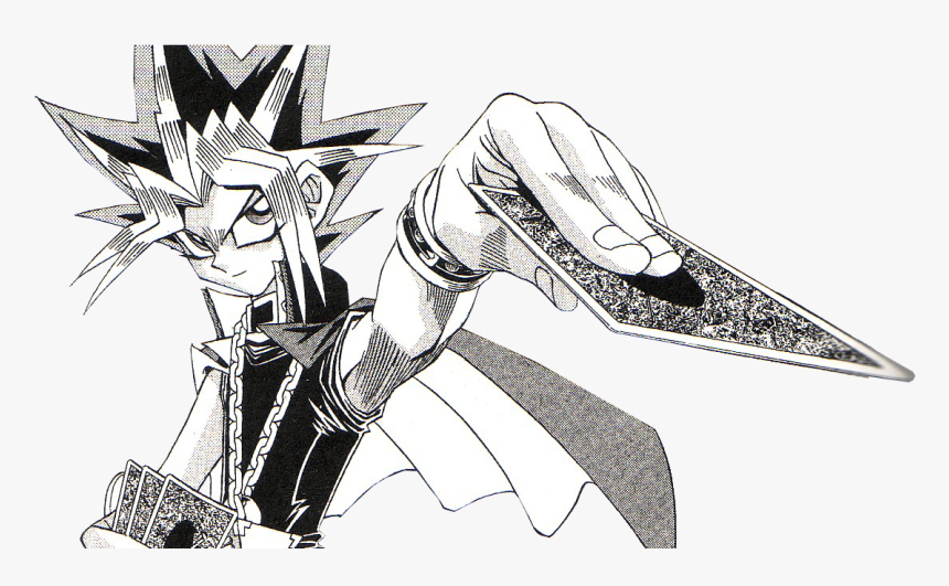 Yugioh Yami Yugi Manga , Png Download - Yugioh Black And White, Transparent Png, Free Download