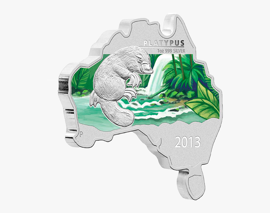 Australia 2013 1$ Platypus - 2013 Australian Platypus Map Shaped, HD Png Download, Free Download