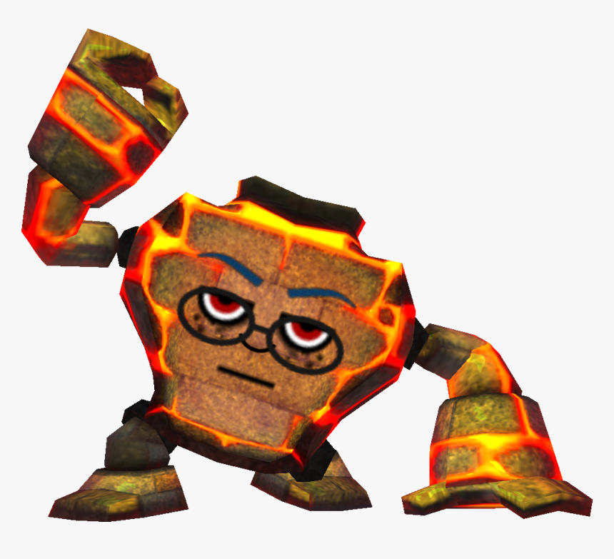 Burning Teammate Golem Miitopia - Miitopia Monsters, HD Png Download, Free Download