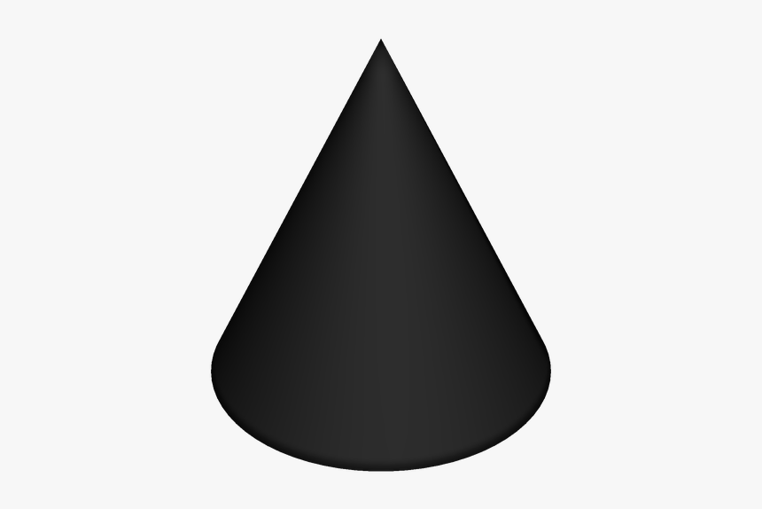 Cone, Cone-shaped, Shape, 3d, Black, Geometric, Funnel - Cone Shape Png, Transparent Png, Free Download