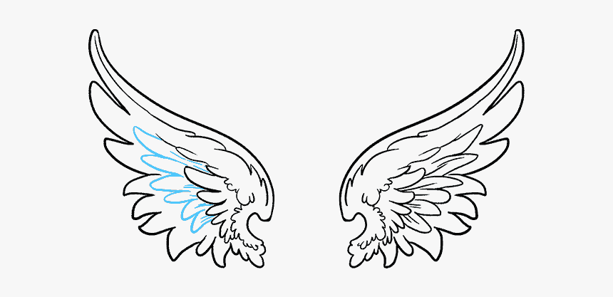 Drawing Feather Artistic - Angel Wings Png Vector, Transparent Png, Free Download