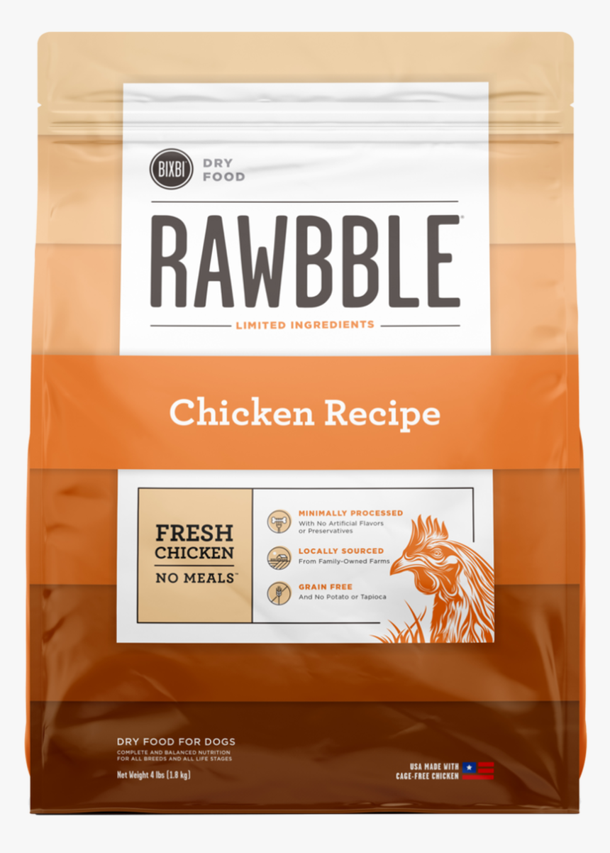 Rawbble Chicken Recipe Dry Dog Food - Rawbble Dog Food Pork, HD Png ...